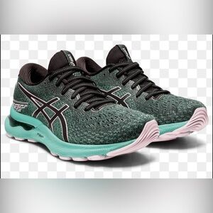ASICS Women's Gel-Nimbus 24 Running Shoes 1012B201-003 Black/Barely Rose